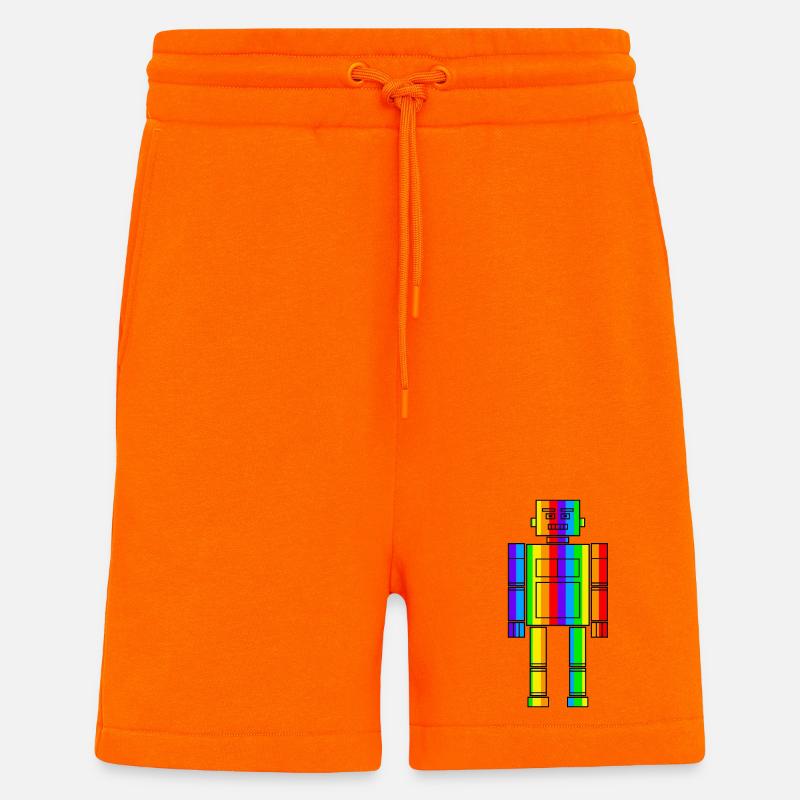 Regenbogen Roboter - Shorts - made by SPREAD - SUNSET ORANGE