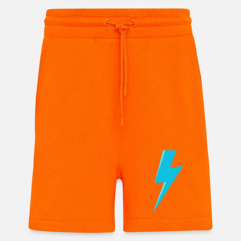 Eclair bleu - Short bio décontracté fabriqué en UE - SUNSET ORANGE