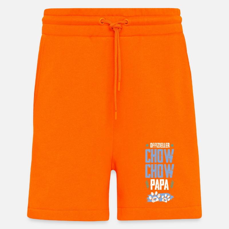 chow chow hunde papa - Shorts - made by SPREAD - SUNSET ORANGE