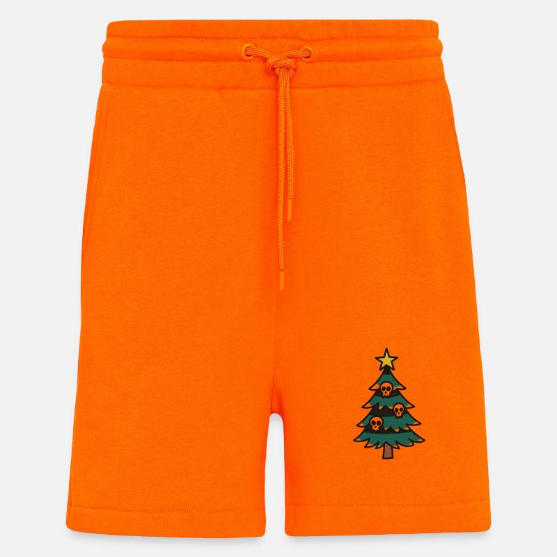 Düsterer Weihnachtsbaum mit Totenköpfen - Shorts - made by SPREAD - SUNSET ORANGE