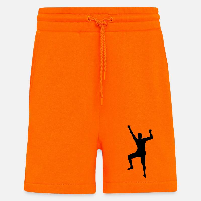 Climbing Power Man – Boulder Challenge - Shorts - made by SPREAD - SUNSET ORANGE