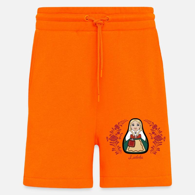 Ludvikakulla - Short bio décontracté fabriqué en UE - SUNSET ORANGE