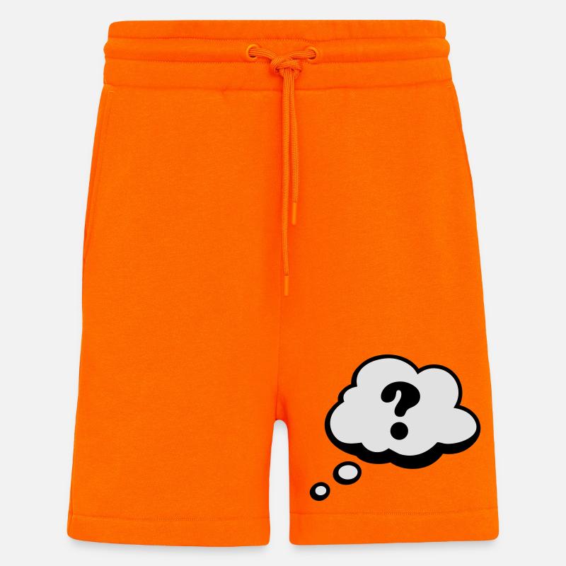 Comic speech bubble question mark - Shorts - made by SPREAD - SUNSET ORANGE