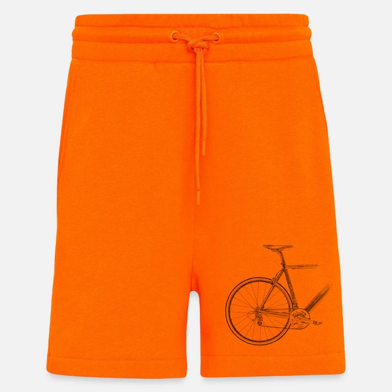 vélo de course - Short bio décontracté fabriqué en UE - SUNSET ORANGE