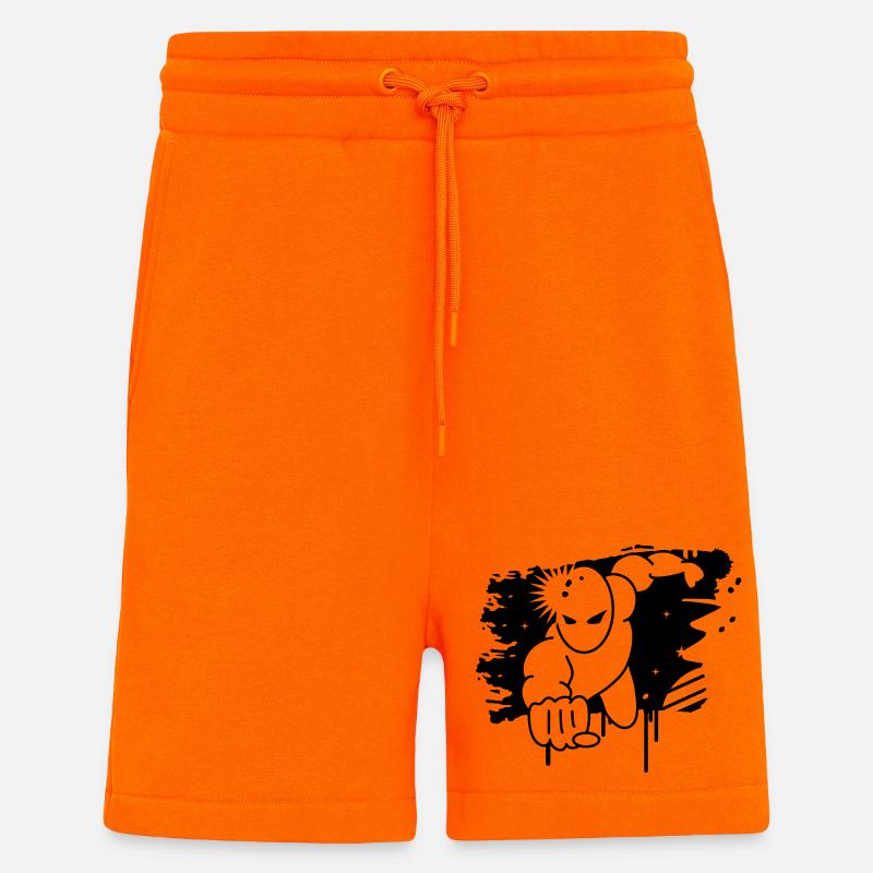 Superheld Graffiti - Shorts - made by SPREAD - SUNSET ORANGE