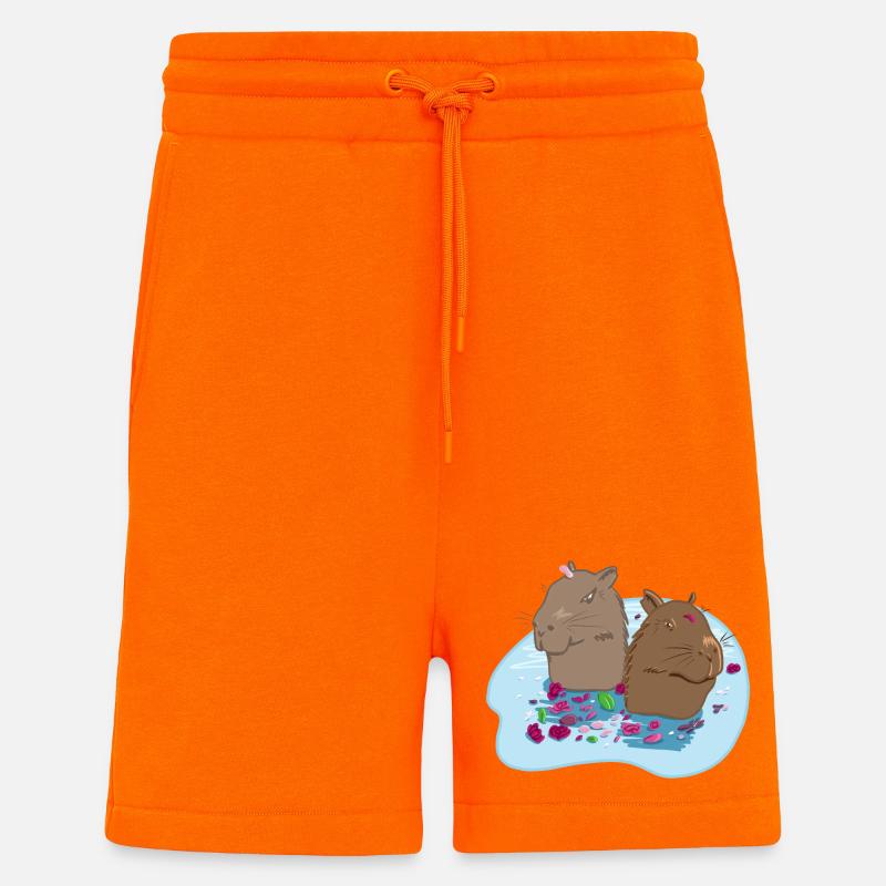 Capybaras verliebt - Shorts - made by SPREAD - SUNSET ORANGE