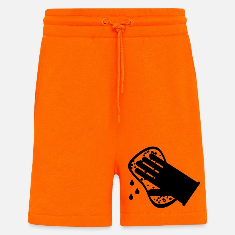 Sauberere Glasurwaschanlage - Shorts - made by SPREAD - SUNSET ORANGE