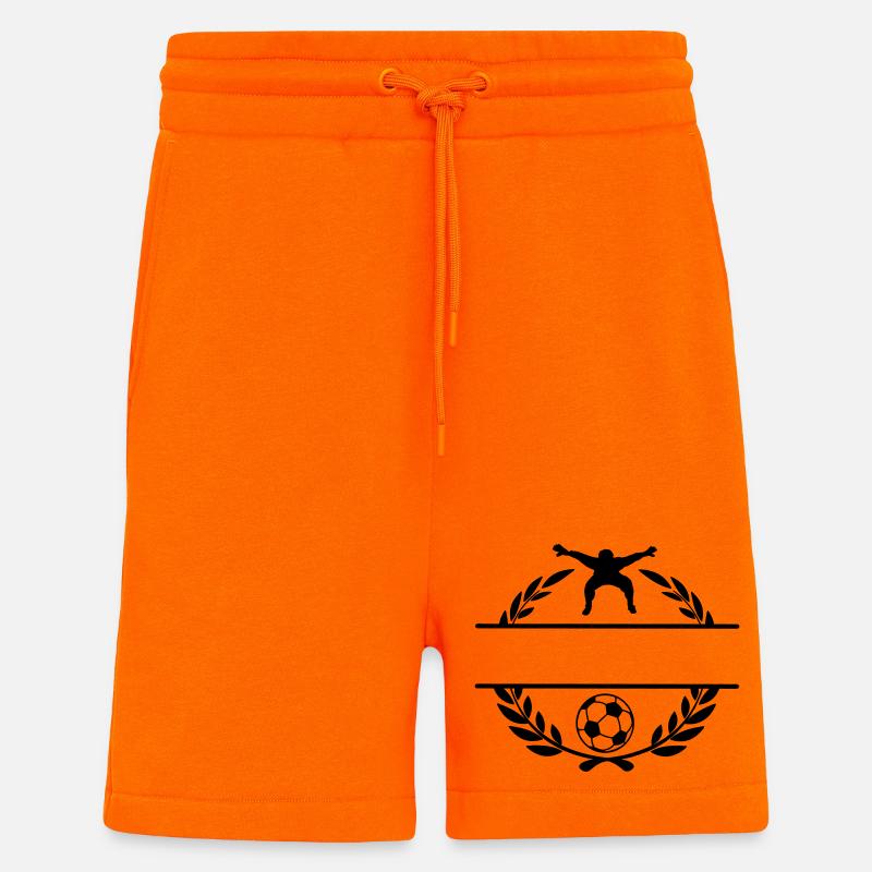 Football 1 - Short bio décontracté fabriqué en UE - SUNSET ORANGE