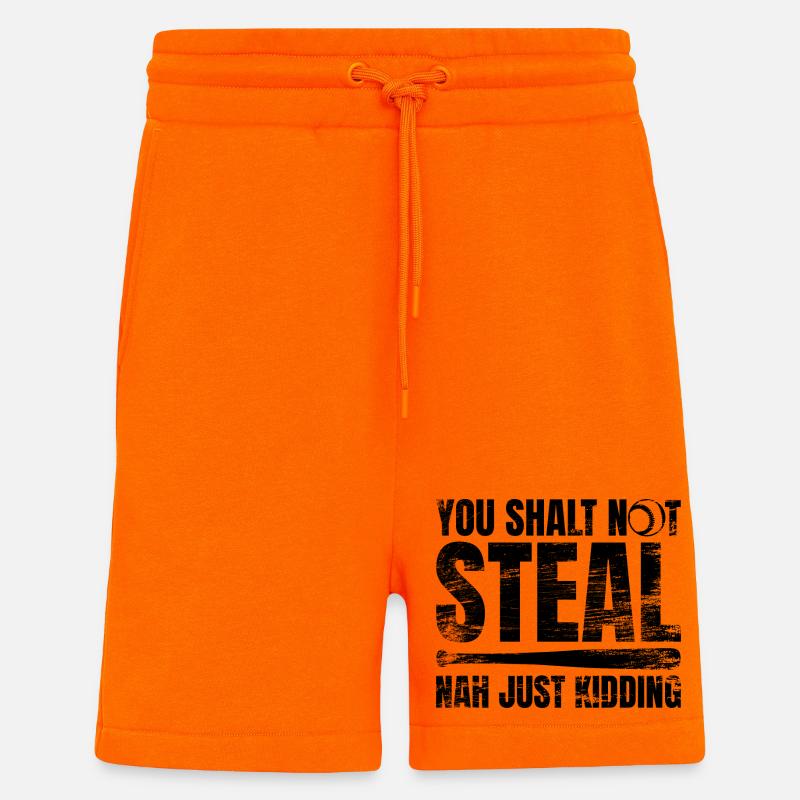 Baseball Du sollst nicht stehlen - Shorts - made by SPREAD - SUNSET ORANGE