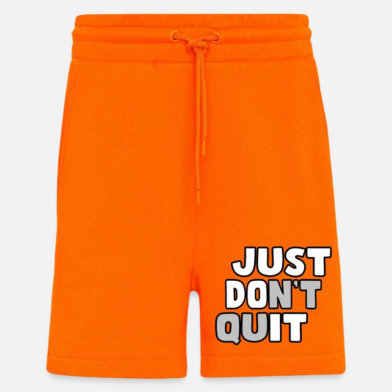 N’abandonnez pas. N’abandonnez pas # - Short bio décontracté fabriqué en UE - SUNSET ORANGE