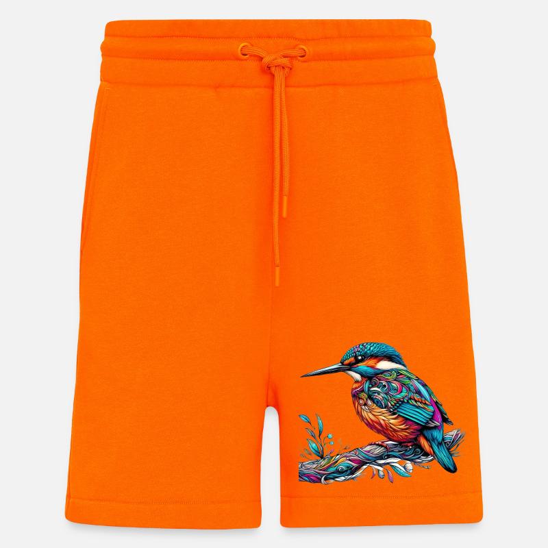 Martin-pêcheur - Short bio décontracté fabriqué en UE - SUNSET ORANGE