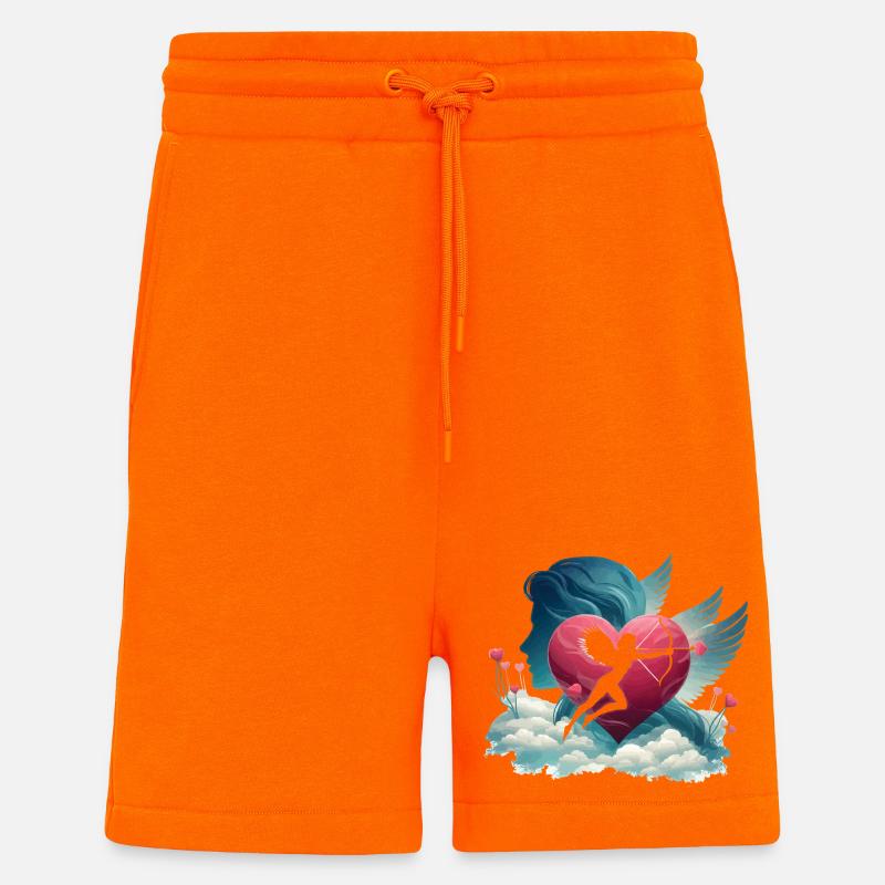 Amor Bogenschütze Herz Kunstwerk - Shorts - made by SPREAD - SUNSET ORANGE