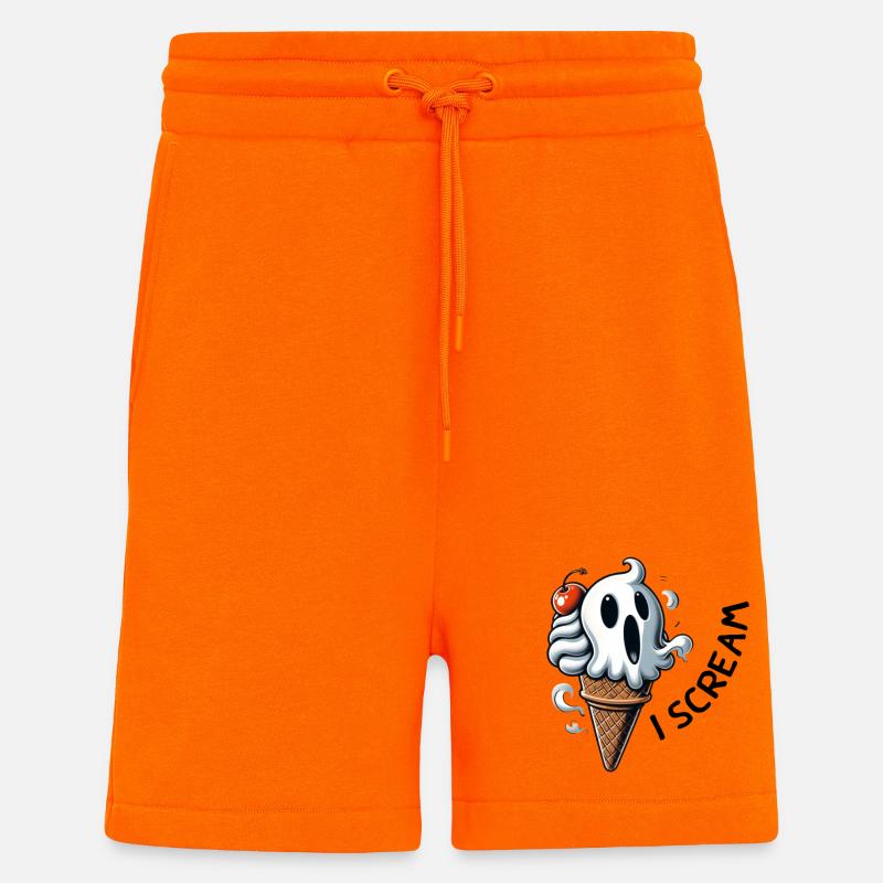 Je crie. Design d’été amusant - Short bio décontracté fabriqué en UE - SUNSET ORANGE