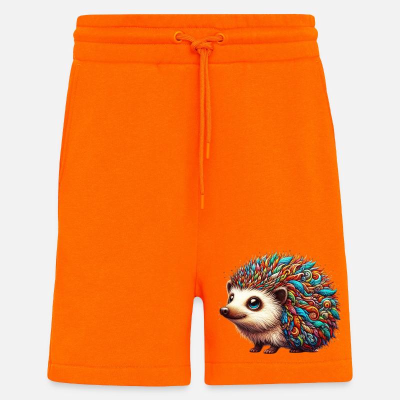 Hérisson - Short bio décontracté fabriqué en UE - SUNSET ORANGE