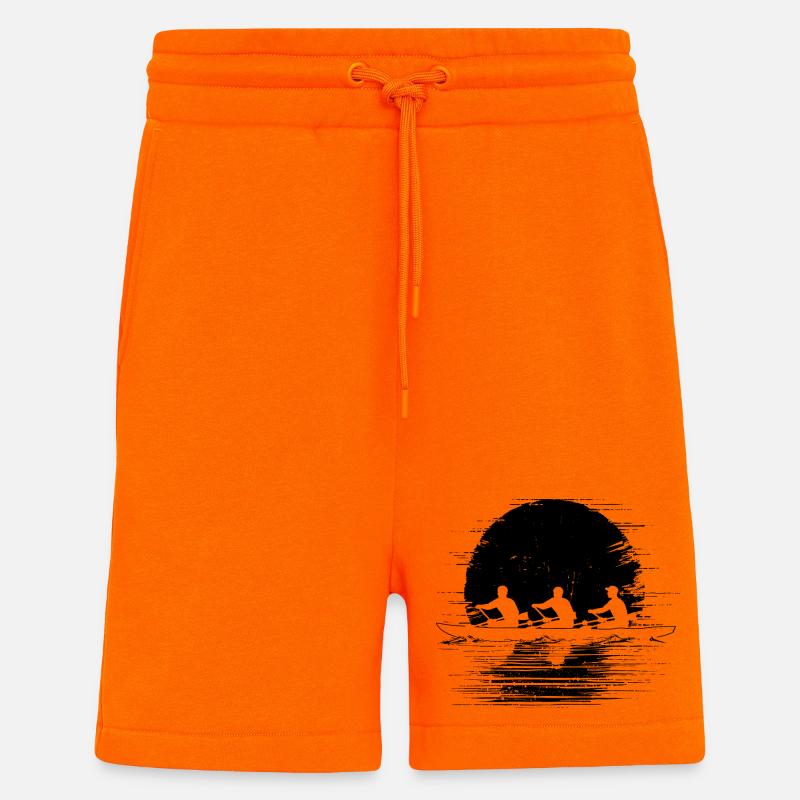 Équipe d’aviron - Short bio décontracté fabriqué en UE - SUNSET ORANGE