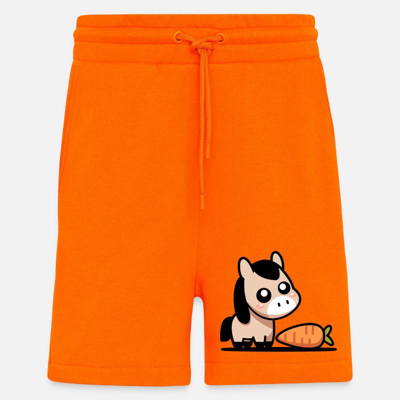 Pferdchen mit Karotte - Shorts - made by SPREAD - SUNSET ORANGE