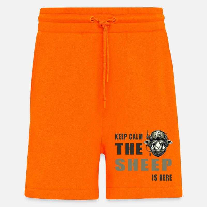 Sheep – Keep Calm Design - Shorts - made by SPREAD - SUNSET ORANGE