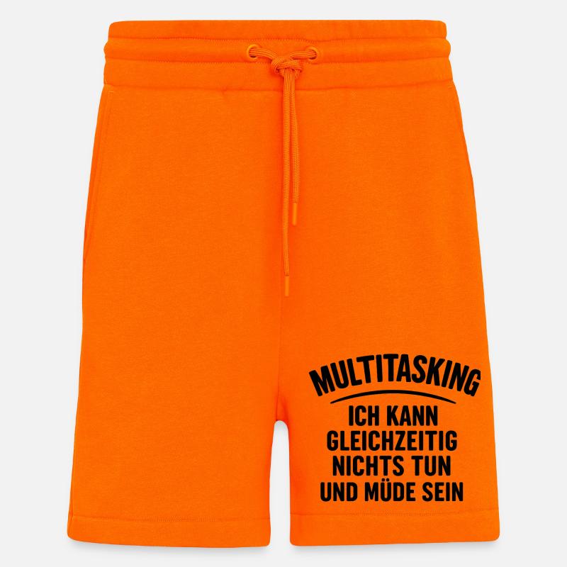 multitâche - Short bio décontracté fabriqué en UE - SUNSET ORANGE