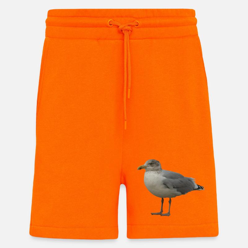 Seemöwe am Strand Illustration - Shorts - made by SPREAD - SUNSET ORANGE