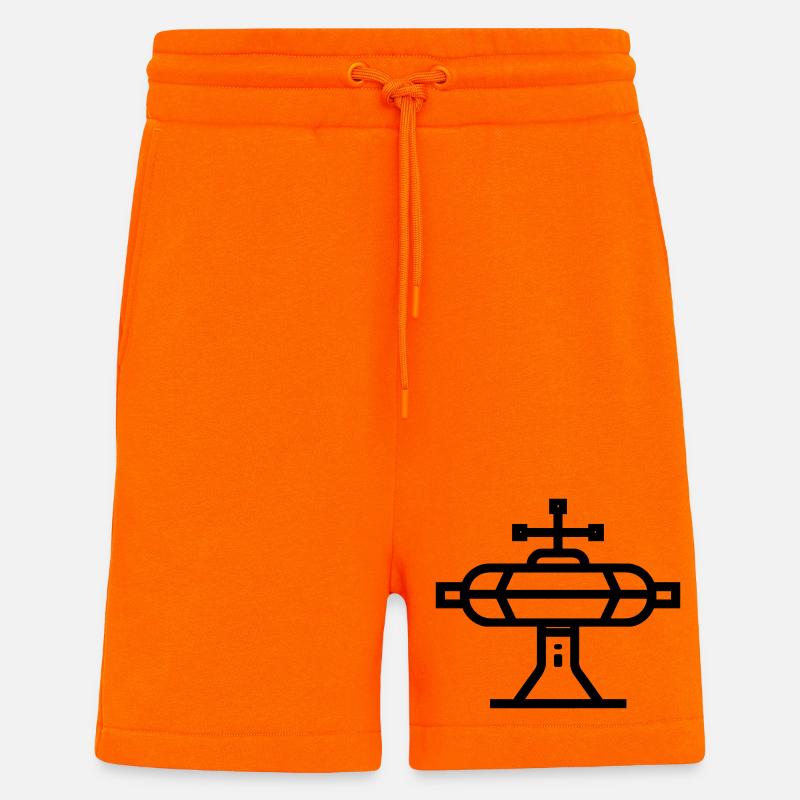 station spatiale - Short bio décontracté fabriqué en UE - SUNSET ORANGE