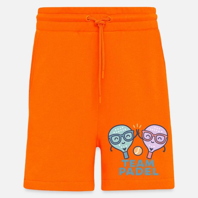 Duell Padel Freundliche Maskottchen Bunt - Shorts - made by SPREAD - SUNSET ORANGE