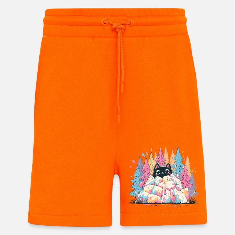 Kätzchen im Farbwald Steinmeer - Shorts - made by SPREAD - SUNSET ORANGE