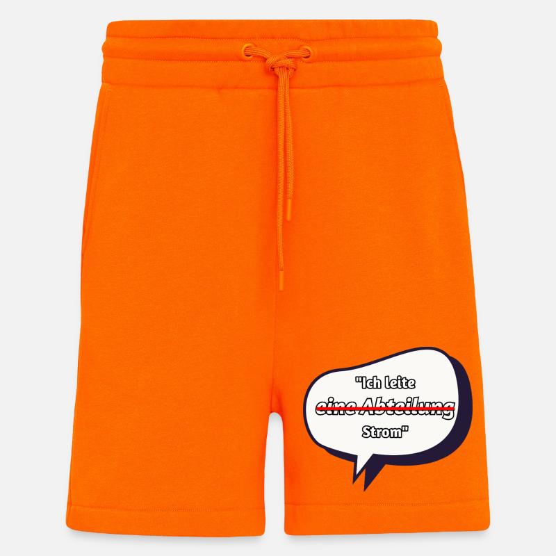 Ich leite Strom Spruch - Shorts - made by SPREAD - SUNSET ORANGE