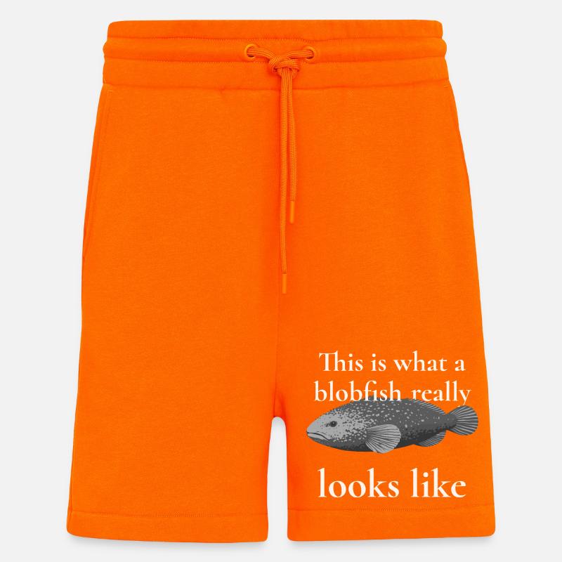 Blobfish Really Looks Like – Aufklärungsdesign - Shorts - made by SPREAD - SUNSET ORANGE