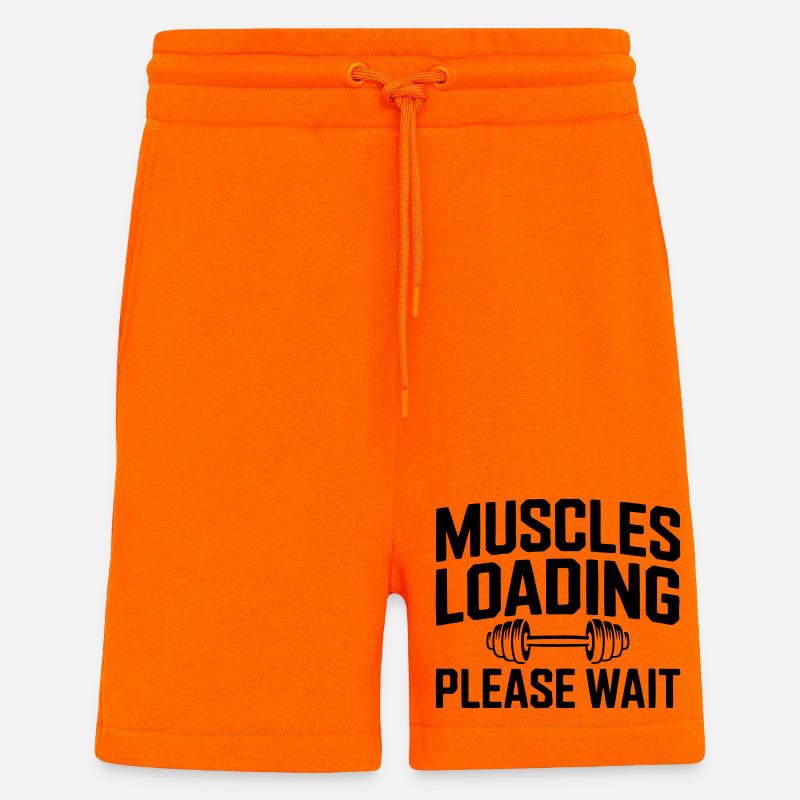 Muscle Building: Muscles Loading - Shorts - made by SPREAD - SUNSET ORANGE