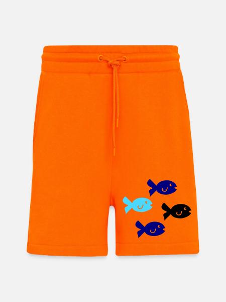 Pisces Silhouette - Shorts - made by SPREAD - SUNSET ORANGE