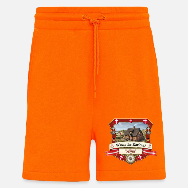 Wozu Karibik? Ich will nach Aarhus! - Shorts - made by SPREAD - SUNSET ORANGE
