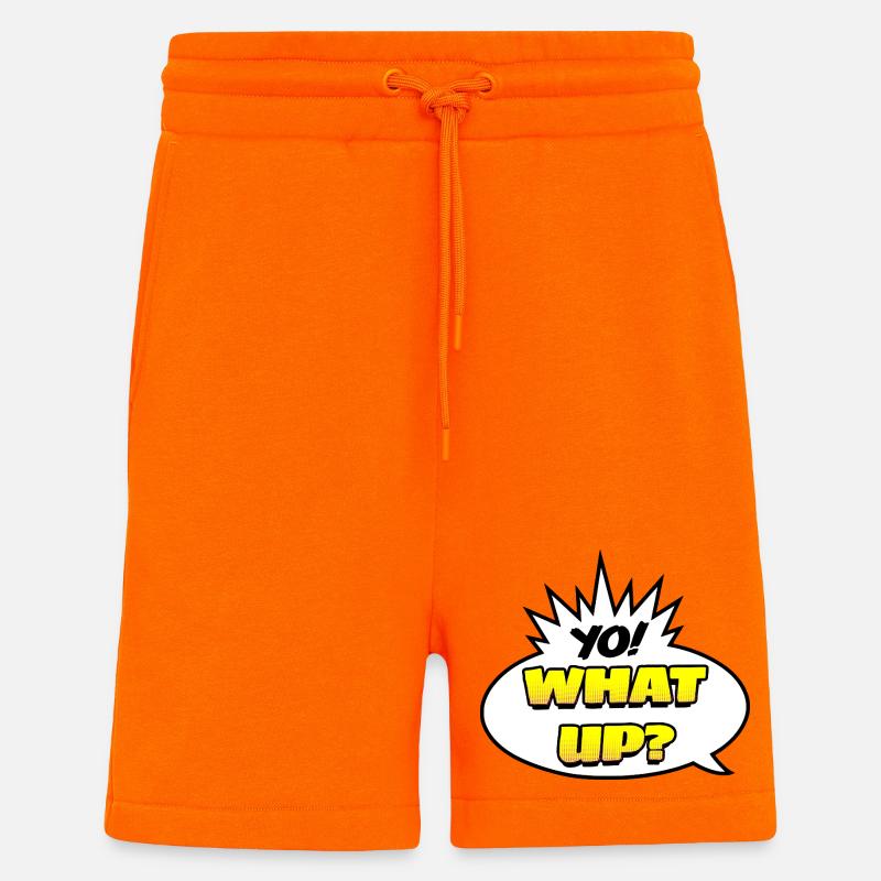 Yo! What Up? - Shorts - made by SPREAD - SUNSET ORANGE