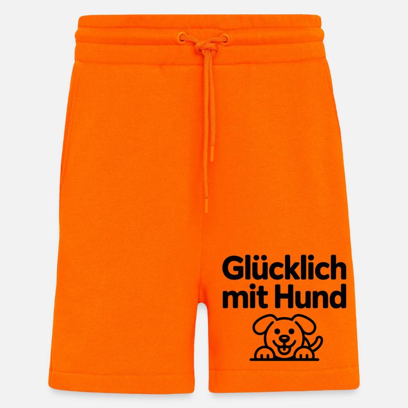 Glücklich mit Hund - Shorts - made by SPREAD - SUNSET ORANGE
