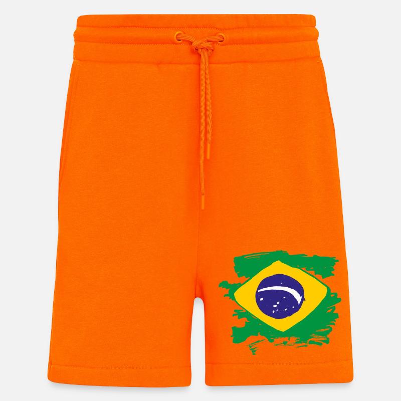 Brasilien Flagge - Shorts - made by SPREAD - SUNSET ORANGE