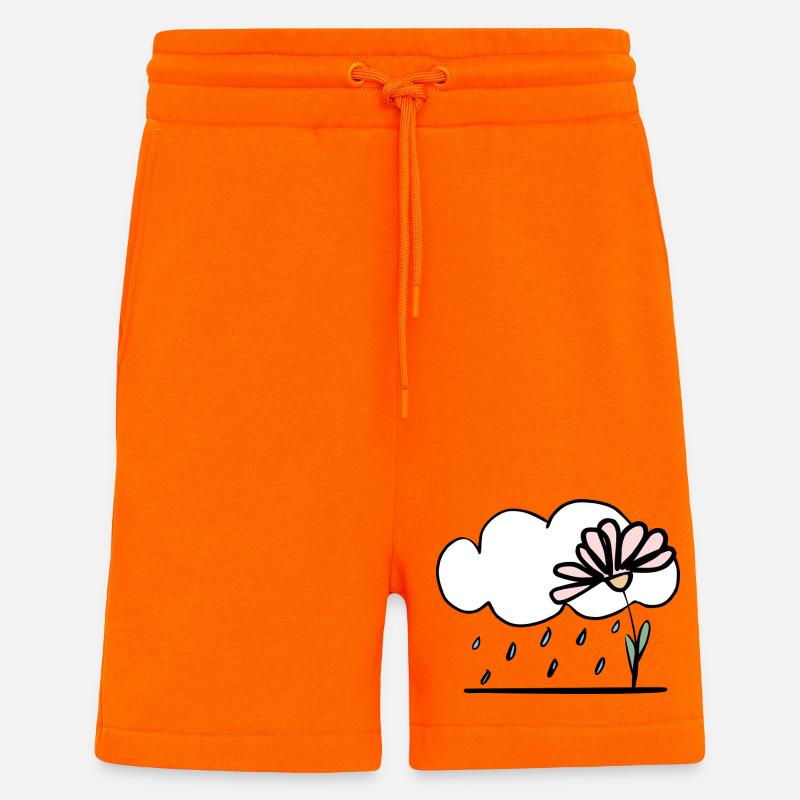 Blume im Regen - Shorts - made by SPREAD - SUNSET ORANGE