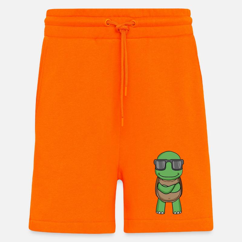 Turtle with sunglasses - Shorts - made by SPREAD - SUNSET ORANGE