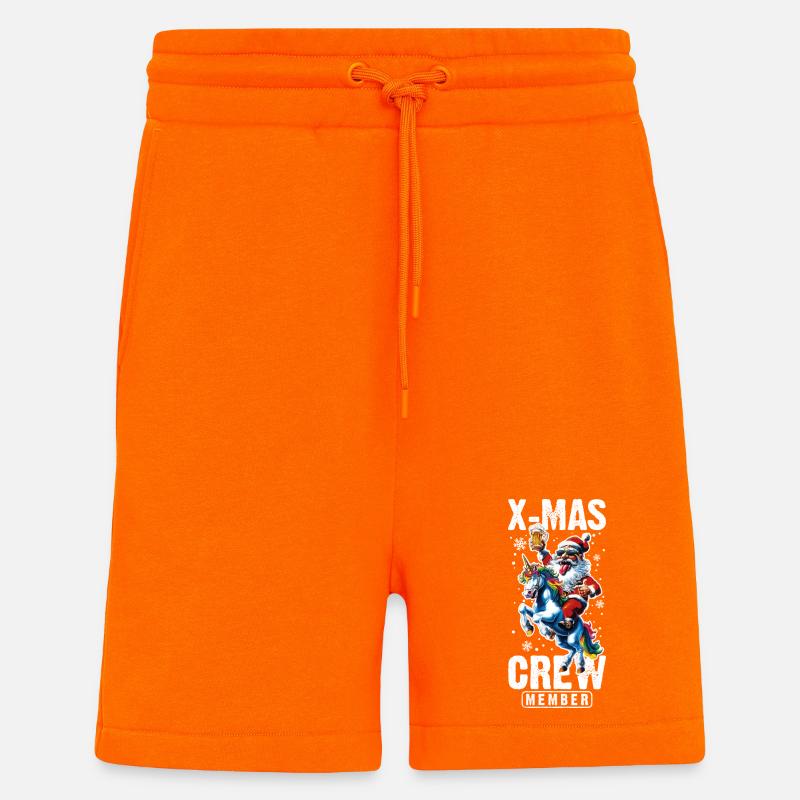 Weihnachts Crew Weihnachtsmann Einhorn - Shorts - made by SPREAD - SUNSET ORANGE