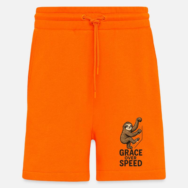 Bouldern Motivation – Grace Over Speed Geschenk - Shorts - made by SPREAD - SUNSET ORANGE
