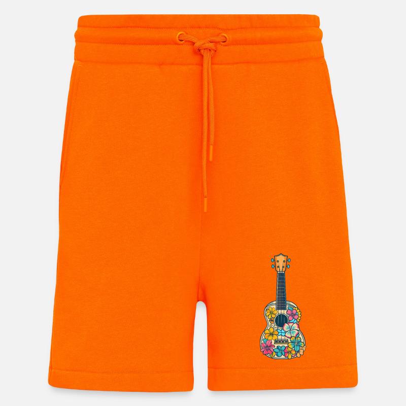 Ukulele Comic-Stil - Shorts - made by SPREAD - SUNSET ORANGE