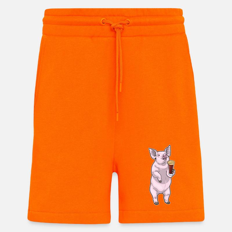 Schwein Bier - Shorts - made by SPREAD - SUNSET ORANGE