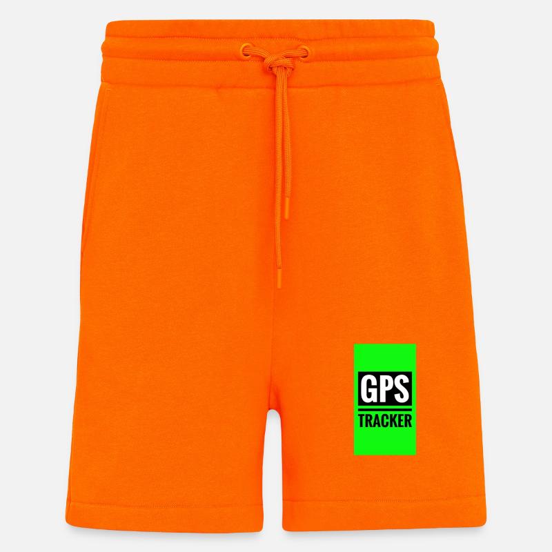 GPS-Tracking-ähnliches Design - Shorts - made by SPREAD - SUNSET ORANGE