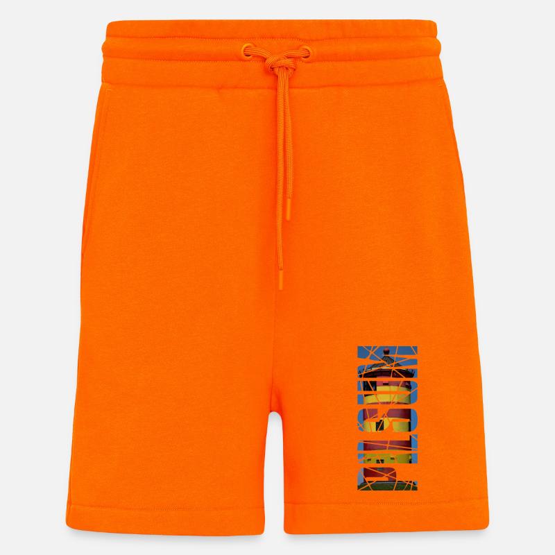 Leuchtturm Pilsum - Geschenk - Shorts - made by SPREAD - SUNSET ORANGE