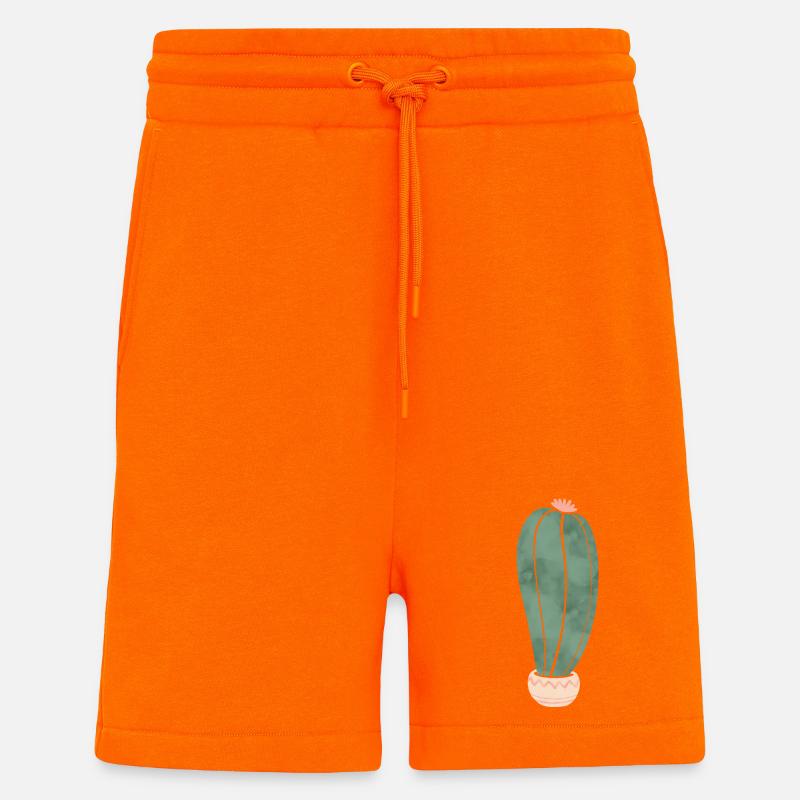 Kaktus im Blumentopf - lang 2 - Shorts - made by SPREAD - SUNSET ORANGE