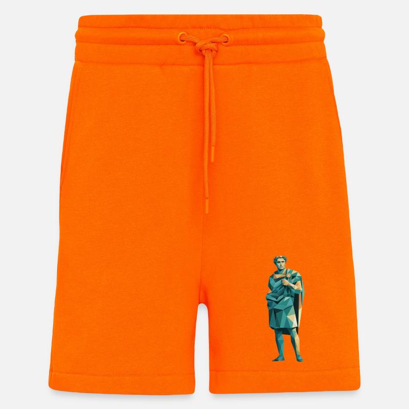 Caesar - Cooles Geschichtslogo - Shorts - made by SPREAD - SUNSET ORANGE