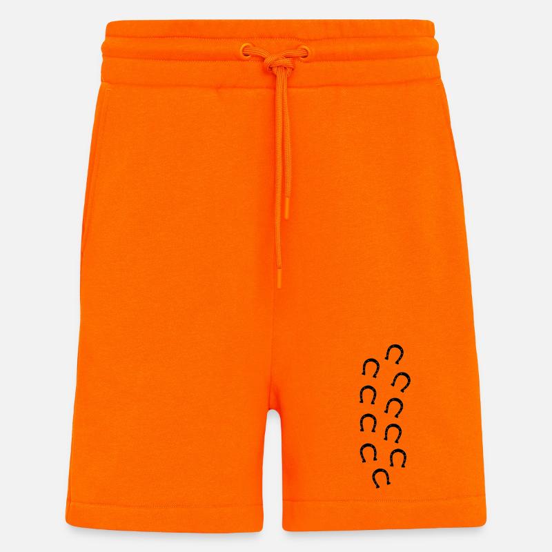 Empreintes en fer à cheval - Short bio décontracté fabriqué en UE - SUNSET ORANGE