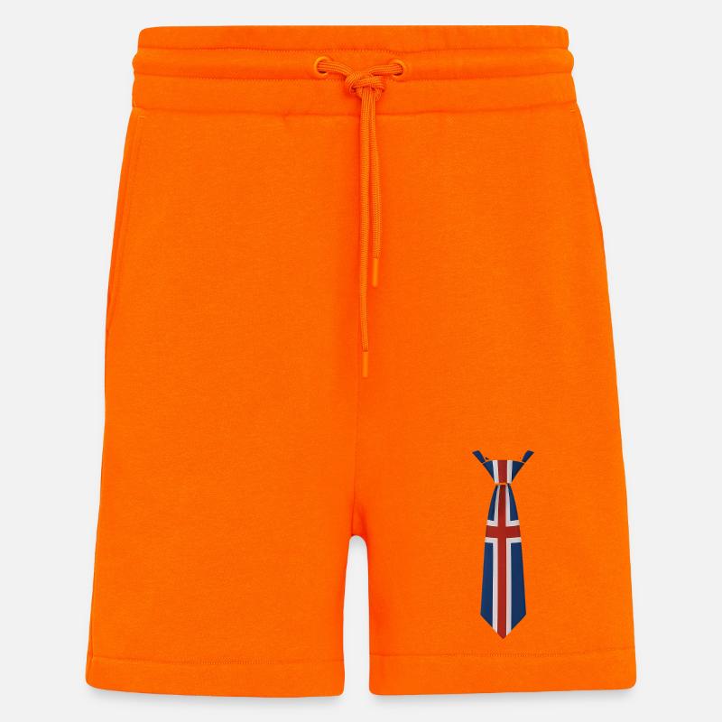 Conception de la cravate Union Jack - Short bio décontracté fabriqué en UE - SUNSET ORANGE