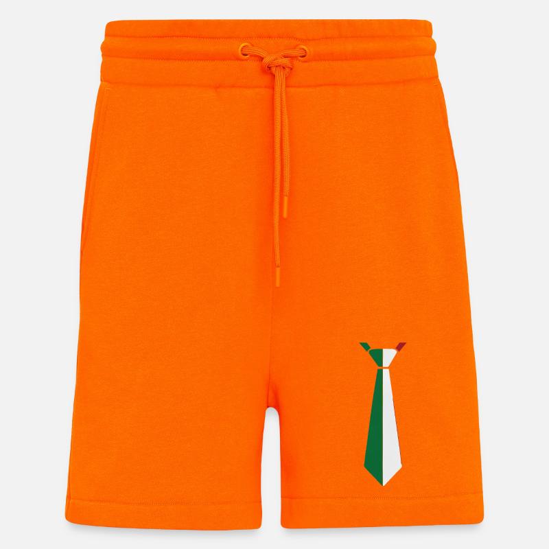 Cravate Italie – Conception du drapeau - Short bio décontracté fabriqué en UE - SUNSET ORANGE