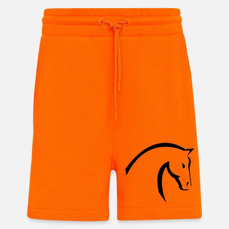 cheval - Short bio décontracté fabriqué en UE - SUNSET ORANGE