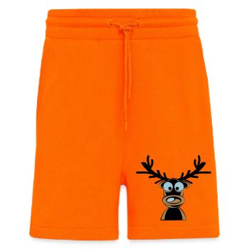 Rudolf the Reindeer Cartoon Motif - Shorts - made by SPREAD - SUNSET ORANGE - Front