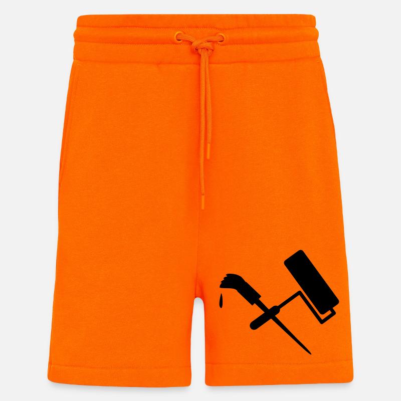 pinsel rolle maler handwerk - Shorts - made by SPREAD - SUNSET ORANGE